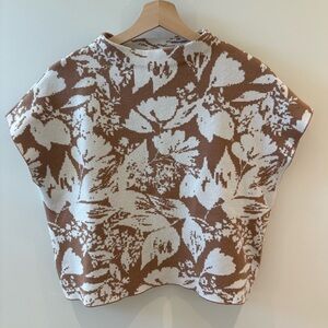 JOIE | women’s sleeveless brown and white knit top size medium